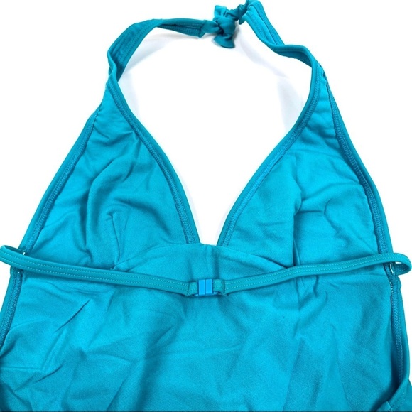 Agua Doce one piece swim suit plunge neck blue - Picture 4 of 6